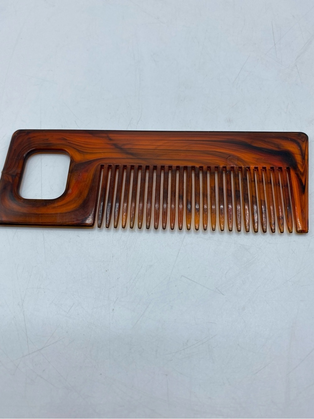Vintage Comb Tortoise Trapezoid Made In Hong Kong 5"